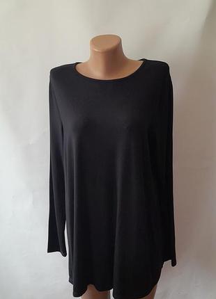 Черный базовый лонгслив размер л - хл