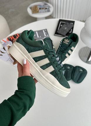 🌺женские кроссовки adidas campus x bad bunny green/комфорт и стиль каждый день!