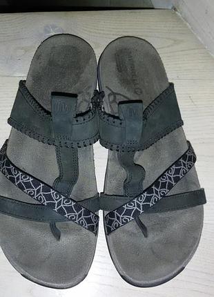 Merrell (сша) -замшевые шлепанцы -вьетнамки р. 40 (26см)