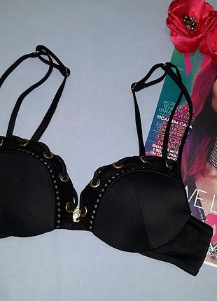 Верх от купальника раздельного  бюст чашка 75 а 34 а черный на косточках пуш ап