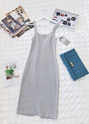 1+1=3 🎁якісна трикотажна жіноча сукня-майка zara в чорно-білу смужку гарна на тонких бретелях s m нова новий віскоза бавовна