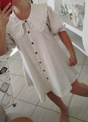 Платье джинсовое в стиле беби долл