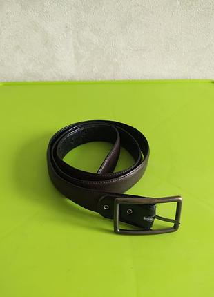 Кожаный классический черный мужской ремень пасок пояс натуральная кожа