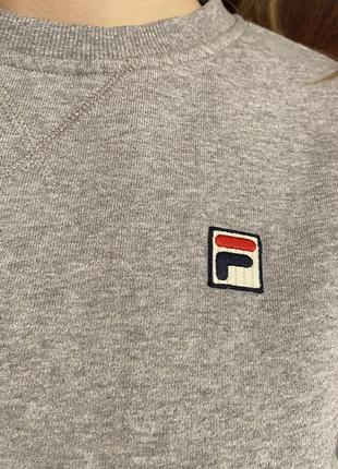 Винтажная серая толстовка fila3 фото