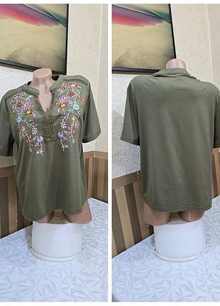 Футболка с вышивкой. shein.