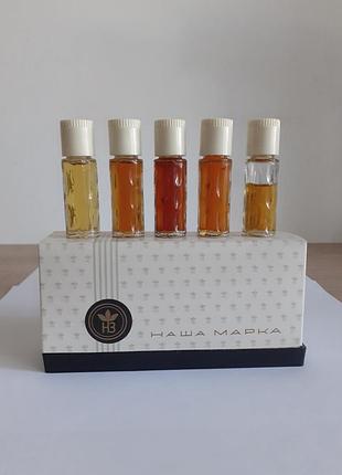 Новая заря набор наша марка духи манон, красная москва, жемчуг, рапсодия, эра винтаж ссср