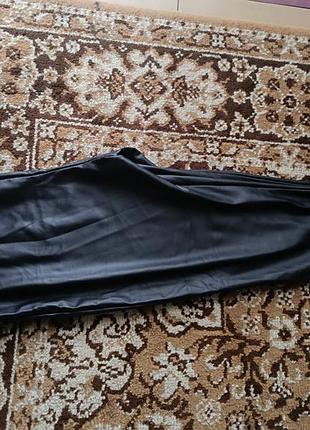 Джегінси з м'якого шкірозамінника на велюрі