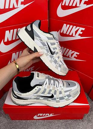 Мужские кроссовки nike p-6000 m beige white grey