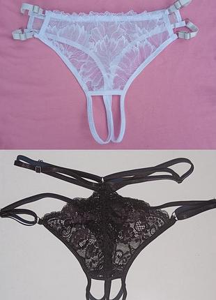 Набор из 2 трусиков стринги сетевые с доступом