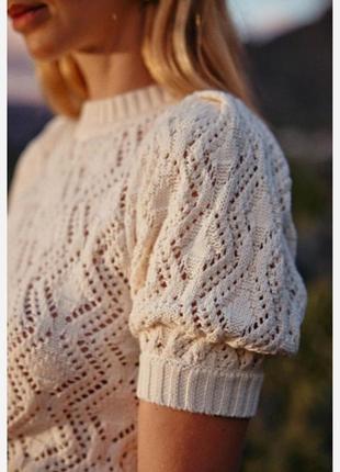 La petite otoile франценція гарний бавовняний светр із перфорацією