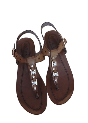 Кожаные женские босоножки 🔥