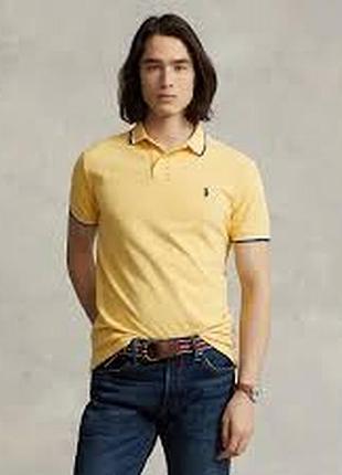 Мужская желтая футболка поло polo ralph lauren