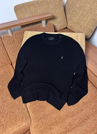 Светр кофта allsaints burberry prl класичний чорний розмір l.