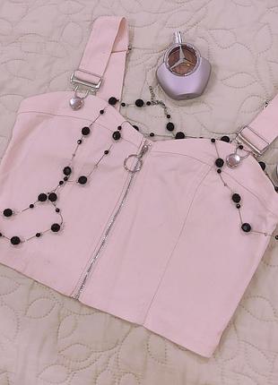 Женский топ нежно розовый jennyfer