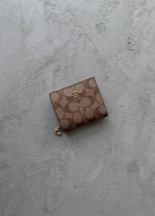 Гаманець брендовий coach snap wallet шкіра оригінал