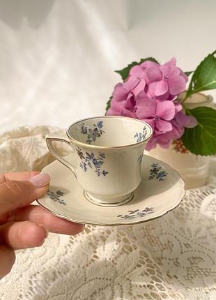 Кавова пара для еспресо антикваріат bohemia royal ivory 1930-ті роки кавова чашка для кави