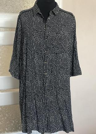 Жіноча натуральна подовжена блуза-сорочка