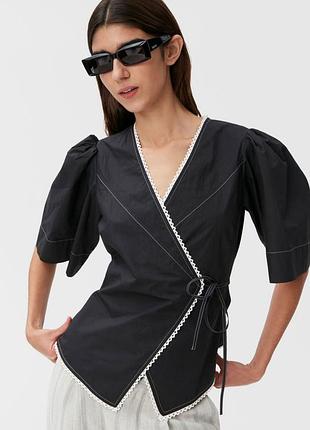 Шикарная блуза на запах ganni