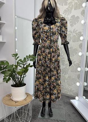 Красива вінтажна сукня-міді у квіти від wenger austrian style, р.38