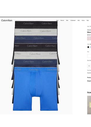 Чоловічі труси боксери calvin klein оригінал с м s m поштучно