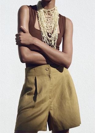 Шорти льняні zara