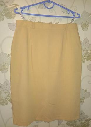 Элегантная классическая женская юбка юбка песочного бежевого цвета винтажная удимис