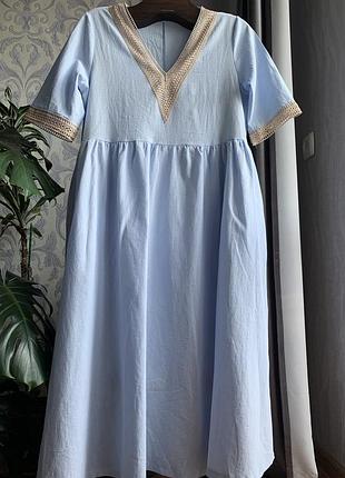 Сукня небесно-блакитного кольору р.м