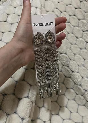 Сережки з камінням