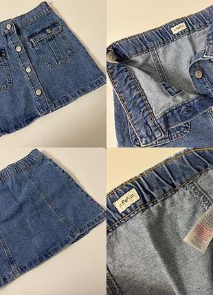 Джинсова міні спідниця f&f 8-9 років 122/128 зріст