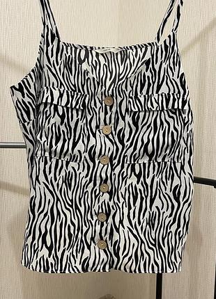 Блузка тон в трендовий принт зебра. нова