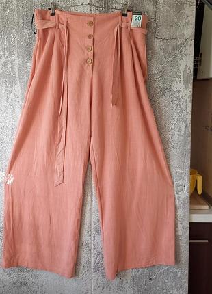 #акция 1+1=3 #primark#новые льняные брюки палаццо #большой размер 20 #