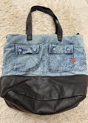 Джинсова сумка шопер дорожня від ltb