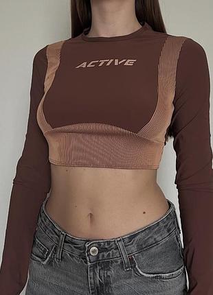 Спортивний топ tenezis з довгим рукавом