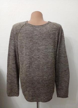 Мужской легкий меланжевый джемпер лонгслив реглан