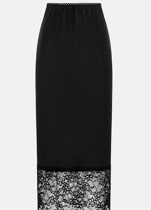 Спідниця міді з мереживом