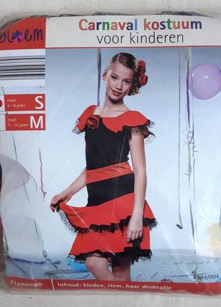 Карнавальний костюм "іспанка-циганка" з 3 предметів bloem німеччина на 4-10 років1 фото