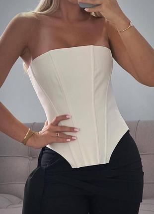 Молочний корсет молочний топ корсет білий топ корсет білий корсет