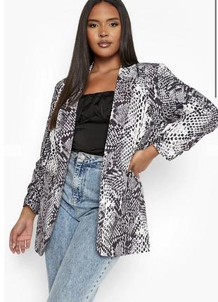 Блейзер, піджак , сірий зміііний принт