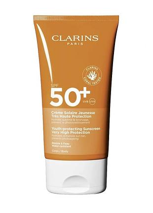 Clarins suncare youth cream very high protection spf 50+ сонцезахисний крем для тіла