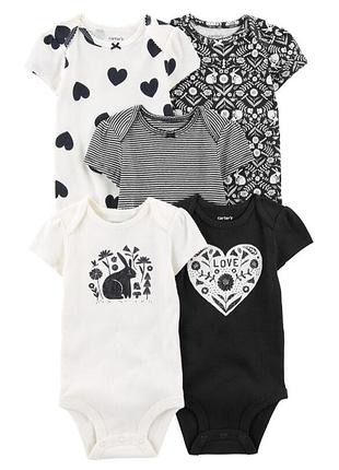 Carters комплект бодиков с коротким рукавом из 5 шт картерс боди easter
