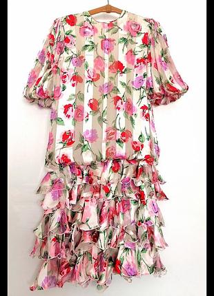 Шёлковое платье judy hornby в стиле ретро