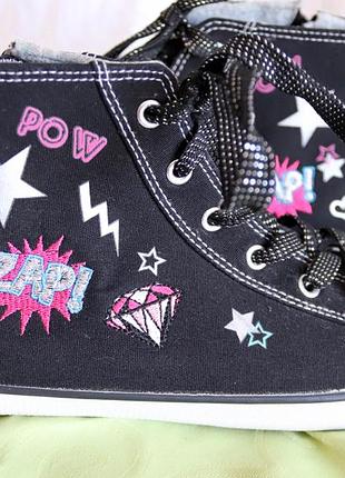 Крутые женские кеды на молнии высокие джинсовые вышивка принт поп арт панк рок гранж Аркейн джинкс jinx