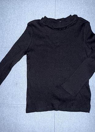 Гольф чорний в рубчик  р.116