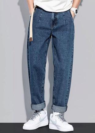 Мужские базовые прямые джинсы mom