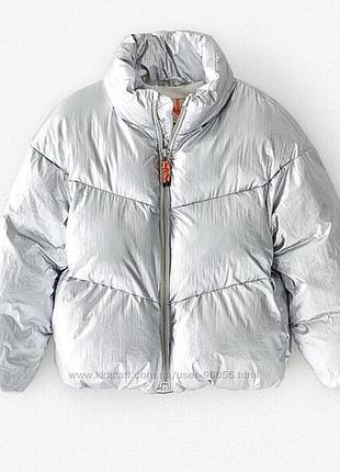 Серебряная куртка зара zara