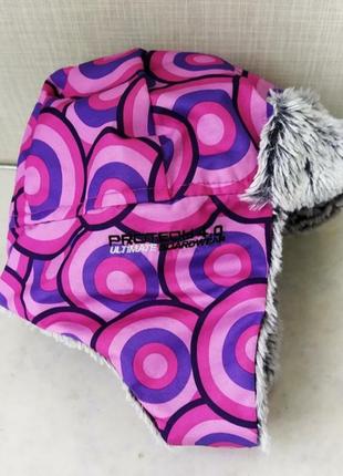 Зимняя шапка ушанка шапочка термо на девочку