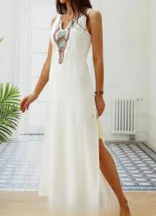 Туніка максі біла