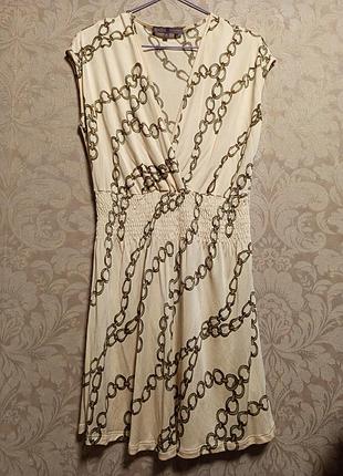 Шелковое трикотажное платье до колен halebol paris los angeles