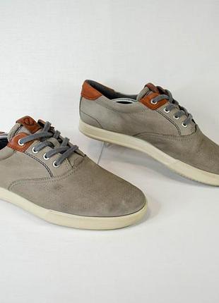 Ecco collin 2.0 кеды кроссовки серо-коньячные оригинал! размер 43 28см