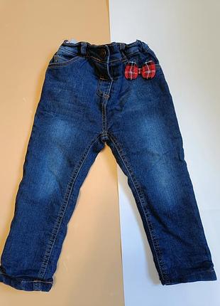 Джинсы с утеплением на девочку